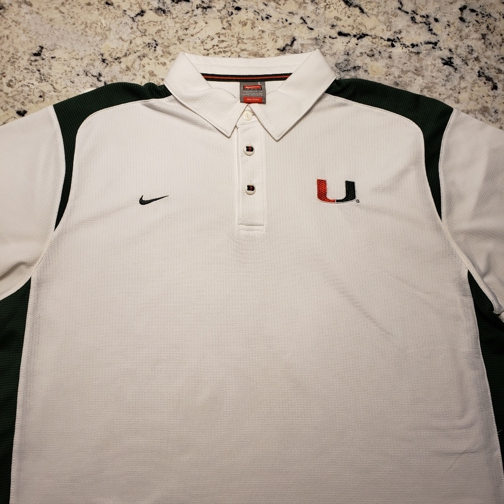 Nike Fit Dry Polo University of Miami logo XL